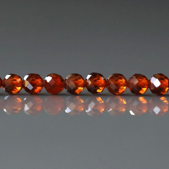 4mm AAA Spessartine Garnet Beads Faceted Beads 15" Natural Orange Spessartite Garnet Gemstone Beads Beading Crafter Gift