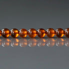 4mm Spessartine Garnet Beads - Smooth Round Natural Gemstone 15" Strand