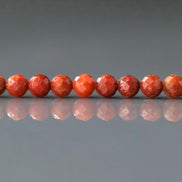 4mm Natural Coral Beads Micro Faceted Beads Genuine Coral Beads 15