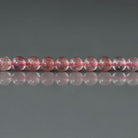 4mm Strawberry Quartz Beads -Smooth Round Natural Gemstone 15"