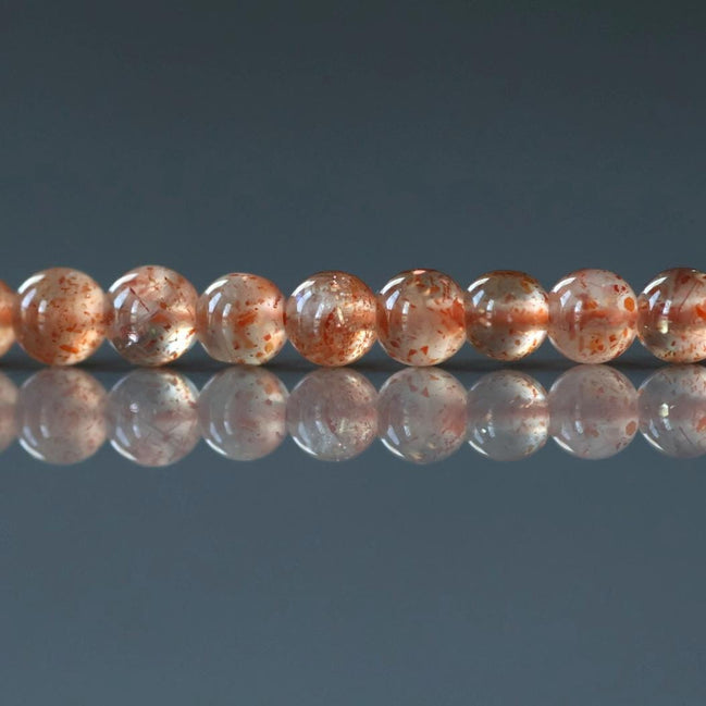 4mm Natural AAA Sunstone Smooth Beads 15" Orange Genuine Gemstone Beads for Jewelry Making Beading Craft Gift Beads Self-Love Abundance