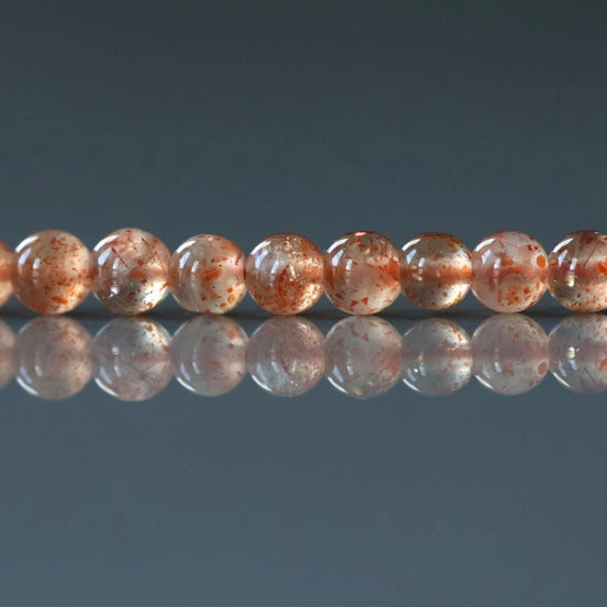 4mm Natural AAA Sunstone Smooth Beads 15" Orange Genuine Gemstone Beads for Jewelry Making Beading Craft Gift Beads Self-Love Abundance