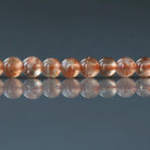 4mm Sunstone Beads - Smooth Round Natural Gemstone 15" Strand