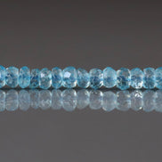 4mm Swiss Blue Topaz Rondelle Beads – Faceted Rondelle Natural Gemstone 6