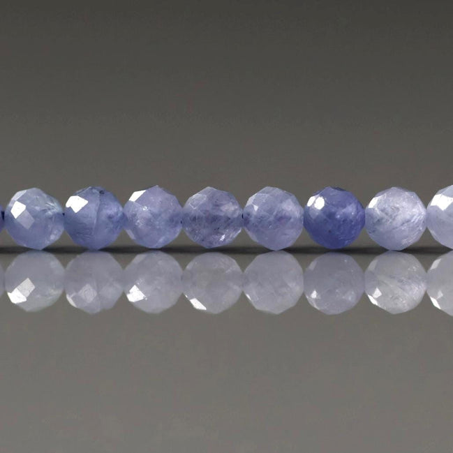 4mm Tanzanite Beads – Faceted Round Natural Gemstone 15" Strand