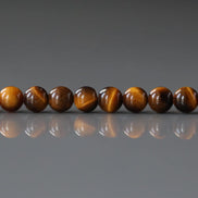 4mm Tiger's Eye Beads - Smooth Round Natural Gemstone 15