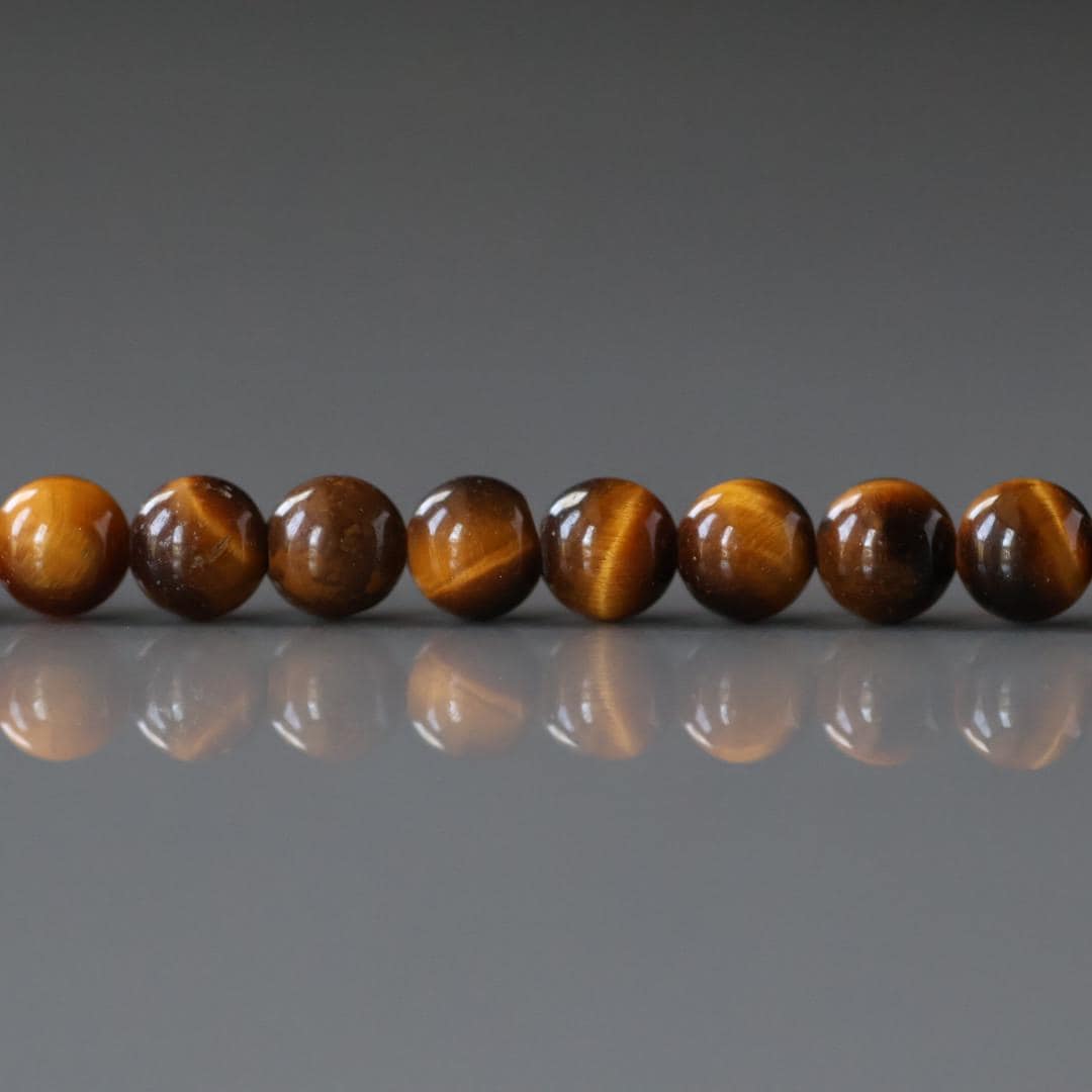 4mm Tiger's Eye Beads - Smooth Round Natural Gemstone 15" Strand