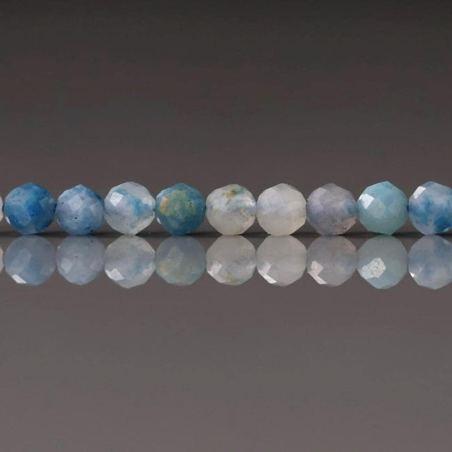 4mm AAA Trolleite Beads Faceted 15" Rare Gemstone Beads Beading Crafter Gift DIY Jewelry making Lazulite Scorzalite Quartz Mix