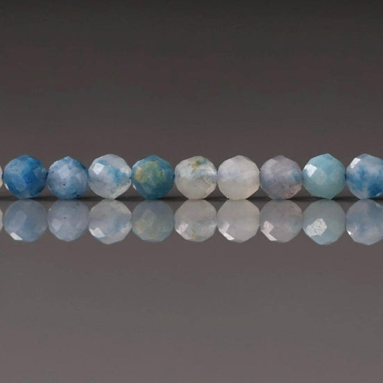 4mm AAA Trolleite Beads Faceted 15" Rare Gemstone Beads Beading Crafter Gift DIY Jewelry making Lazulite Scorzalite Quartz Mix