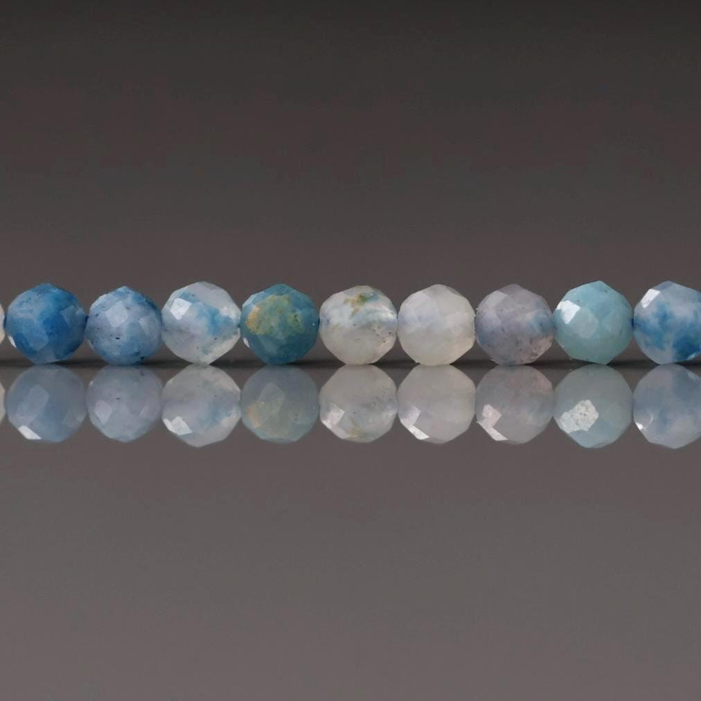 4mm Trolleite Beads ‚Äì Faceted Round Natural Gemstone 15" Strand