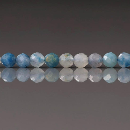 4mm Trolleite Beads ‚Äì Faceted Round Natural Gemstone 15" Strand