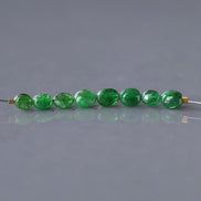 4mm Natural Tsavorite Oval Beads 8Pcs Smooth Genuine Green Garnet Nuggets Gemstone Beads for Jewelry Making Earrings Supplies