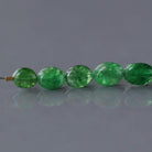 4mm Tsavorite Garnet Beads – Smooth Oval Natural Gemstone - 8 pcs