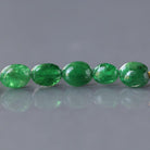 4mm Tsavorite Garnet Beads – Smooth Oval Natural Gemstone - 8 pcs