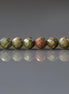 4mm Unakite Beads - Faceted Round Natural Gemstone 15" Strand