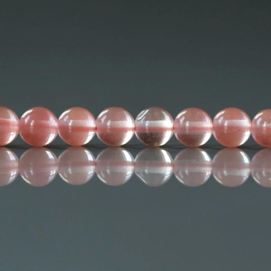 4mm Watermelon Quartz Beads Smooth 15" Cherry Quartz Genuine Gemstone Beads for Jewelry Making Beading Craft Gift Beads