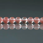 4mm Watermelon Quartz Beads - Smooth Round Natural Gemstone 15" Strand