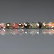 4mm Watermelon Tourmaline Beads - Faceted Round Natural Gemstone 15