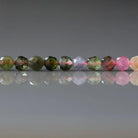 4mm Watermelon Tourmaline Beads - Faceted Round Natural Gemstone 15" Strand