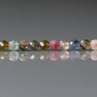 4mm Watermelon Tourmaline Beads - Faceted Round Natural Gemstone 15" Strand