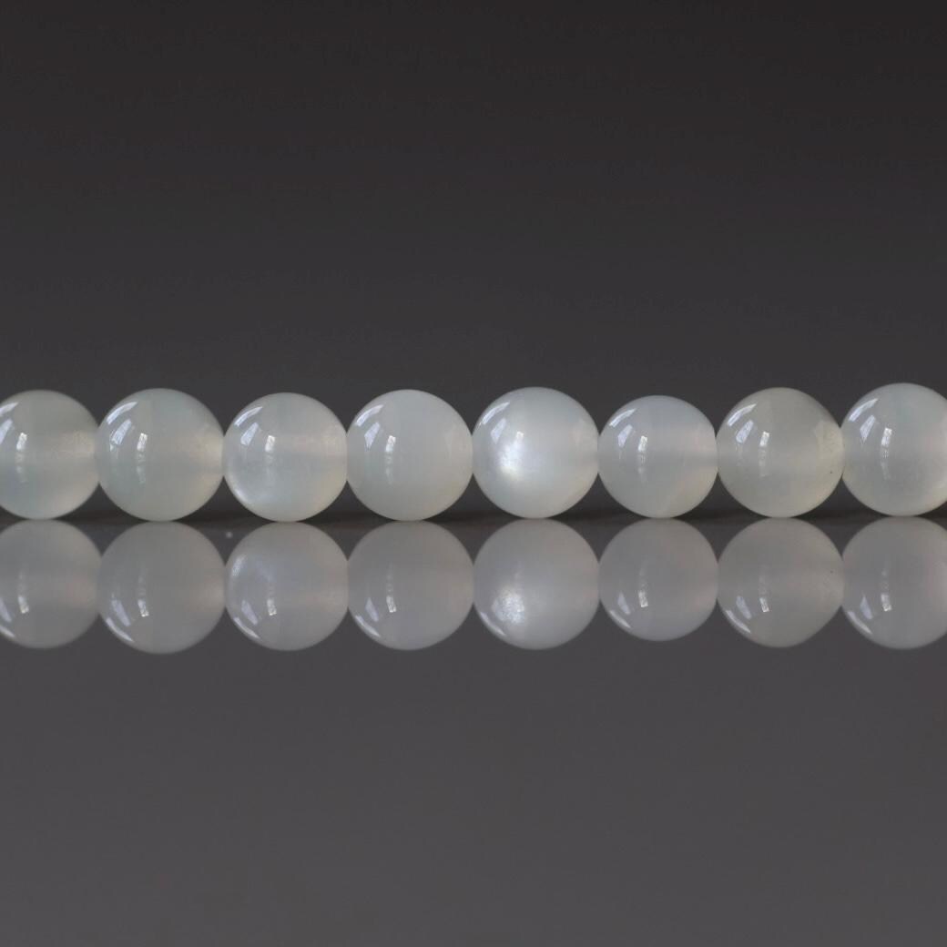 4mm AAA White Moonstone Smooth Beads 15" Gemstone Beads Beading Crafter Gift June Birthstone DIY Jewelry Seed Beads