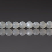 4mm White Moonstone Beads - Smooth Round Natural Gemstone 15
