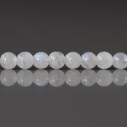 4mm Rainbow Moonstone White Beads 15