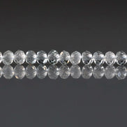 4mm AAA White Topaz Faceted Rondelle Beads 20Pcs Natural Topaz Clear Sparkly Gemstone Beads Beading Crafter Gift April Birthstone