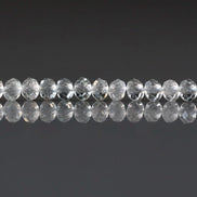 4mm White Topaz Beads - Faceted Rondelle Natural Gemstone 20 Pcs