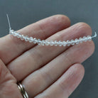 4mm White Topaz Beads - Faceted Rondelle Natural Gemstone 20 Pcs