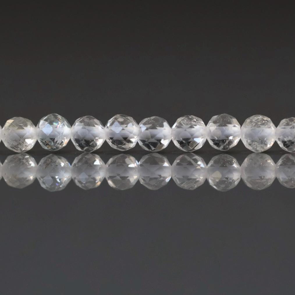 4mm AAA White Topaz Faceted Beads 15" Natural Topaz Clear Sparkly Gemstone Beads Beading Crafter Gift April Birthstone DIY Jewelry