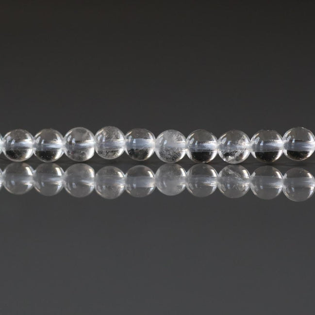 4mm AAA White Topaz Smooth Beads 15" Natural Topaz Clear Sparkly Gemstone Beads Beading Crafter Gift April Birthstone DIY Jewelry