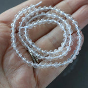 4mm AAA White Topaz Smooth Beads 15