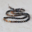 4mm Yellow and Black Star Sapphire Beads Faceted Round Raw Black Sapphire Natural Gemstone for DIY Jewelry Making