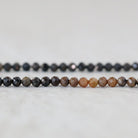 4mm Yellow and Black Star Sapphire Beads Faceted Round Raw Black Sapphire Natural Gemstone for DIY Jewelry Making