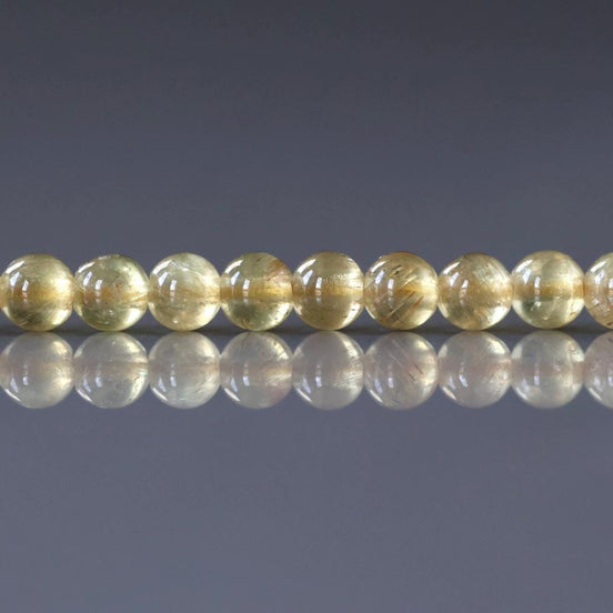 4mm Yellow Apatite Smooth Beads 15" Genuine Gemstone Beads for Jewelry Making Beading Craft Gift Beads