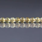 4mm Yellow Apatite Beads - Smooth Round Natural Gemstone 15" Strand