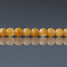 4mm Yellow Jade Beads - Smooth Round Natural Gemstone 15" Strand