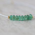 4mm Zambian Emerald Beads Smooth Rondelle 8 PCs Natural Emerald Gemstone for DIY Jewelry Making Earrings Supplies