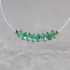 4mm Zambian Emerald Beads Smooth Rondelle 8 PCs Natural Emerald Gemstone for DIY Jewelry Making Earrings Supplies