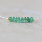 4mm Zambian Emerald Beads Smooth Rondelle 8 PCs Natural Emerald Gemstone for DIY Jewelry Making Earrings Supplies