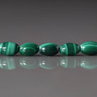 4x6mm Malachite Beads – Smooth Oval Natural Gemstone - 10 pcs