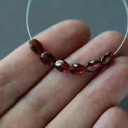 AAA Mozambique Garnet Oval Beads Faceted 4x6mm 6 Pcs Natural Gemstone DIY Jewelry Making Earrings Necklace January Birthstone