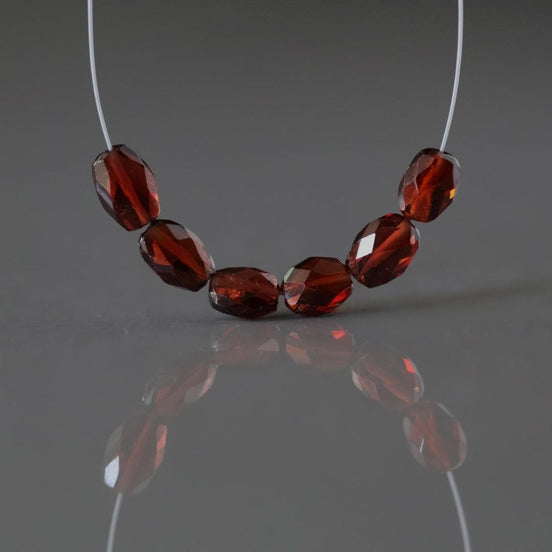 AAA Mozambique Garnet Oval Beads Faceted 4x6mm 6 Pcs Natural Gemstone DIY Jewelry Making Earrings Necklace January Birthstone