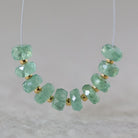 5mm Green Kyanite Beads - Faceted Rondelle Natural Gemstone 10 Pcs