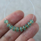 5mm Green Kyanite Beads - Faceted Rondelle Natural Gemstone 10 Pcs