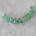 5mm Green Kyanite Beads - Faceted Rondelle Natural Gemstone 10 Pcs