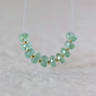 5mm Green Kyanite Beads - Faceted Rondelle Natural Gemstone 10 Pcs