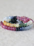 5.5mm AAA Multi Sapphire Beads Faceted Rondelle Colorful Sapphire Natural Gemstone for DIY Jewelry Making Supplies