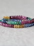 5.5mm AAA Multi Sapphire Beads Faceted Rondelle Colorful Sapphire Natural Gemstone for DIY Jewelry Making Supplies